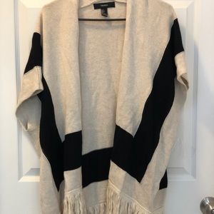 Cream poncho
